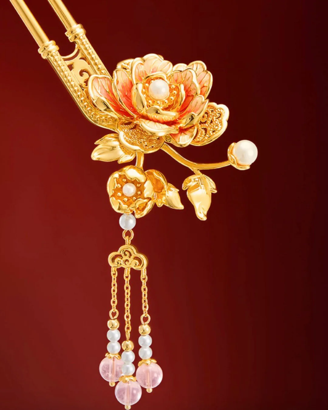 Crown of Peonies Hairpin - Image 3
