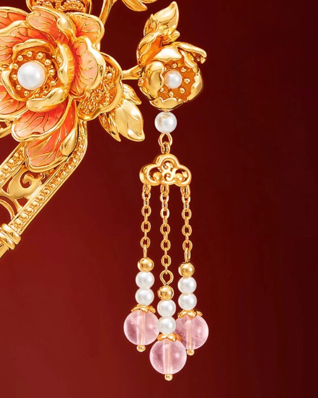 Crown of Peonies Hairpin - Image 4