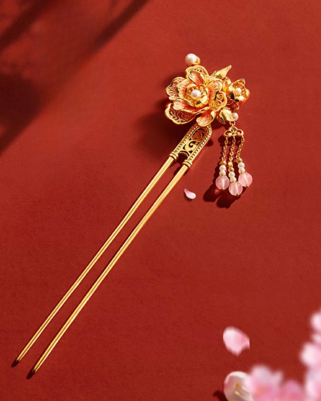 Crown of Peonies Hairpin - Image 9