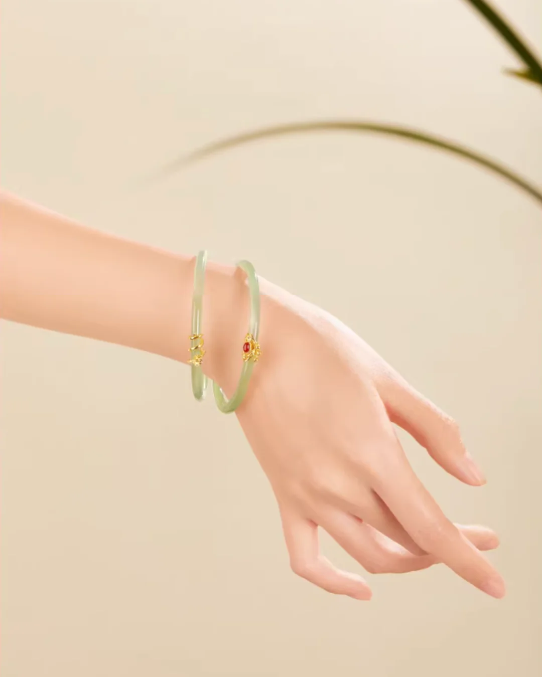 Imperial Ruyi Jade Duo Bangles - Image 12