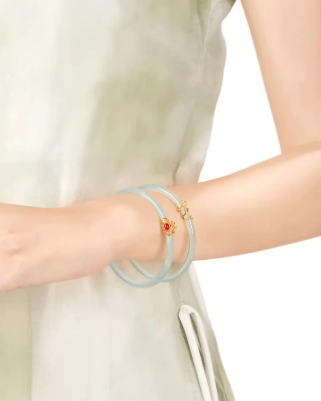 Imperial Ruyi Jade Duo Bangles - Image 21