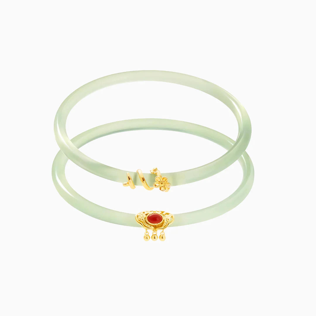 Imperial Ruyi Jade Duo Bangles - Image 25
