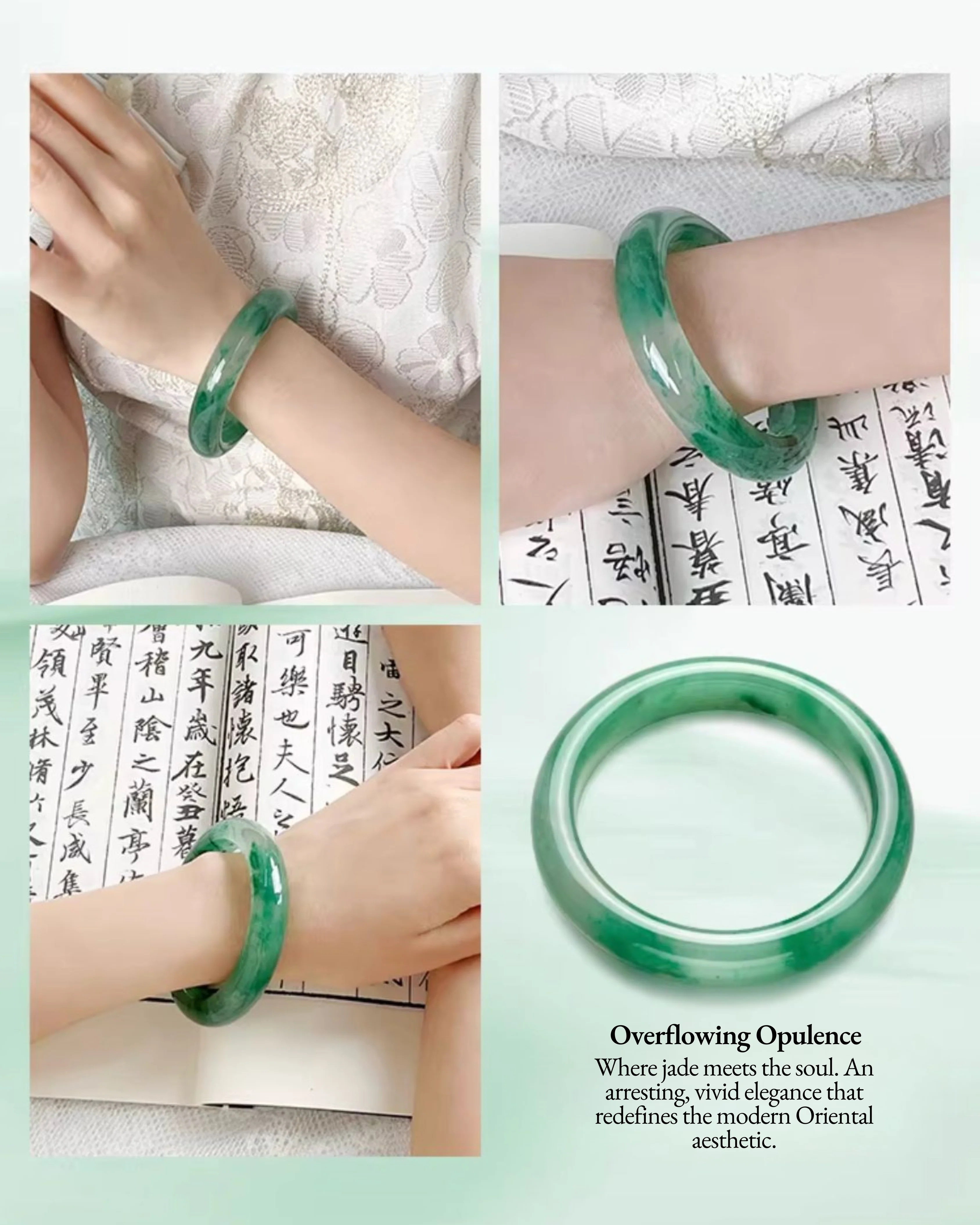 Mountain Mist African Jade Bangle - Image 7