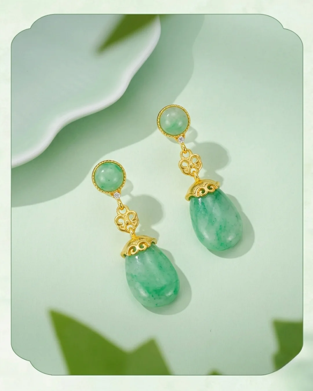 Mountain Mist African Jade Drop Earrings - Image 4