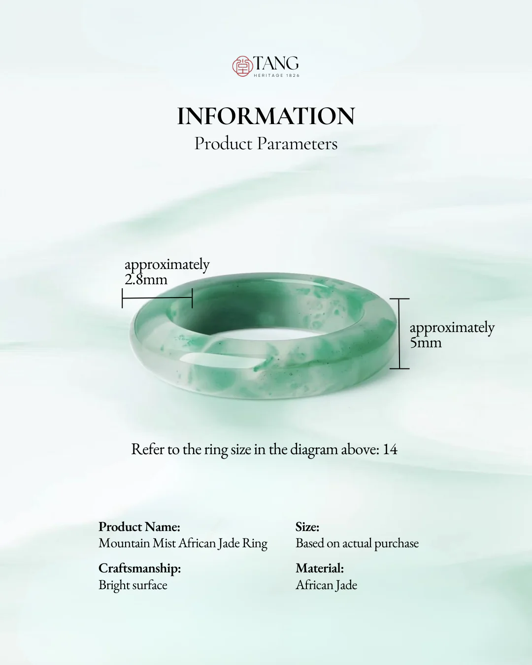 Mountain Mist African Jade Ring - Image 8