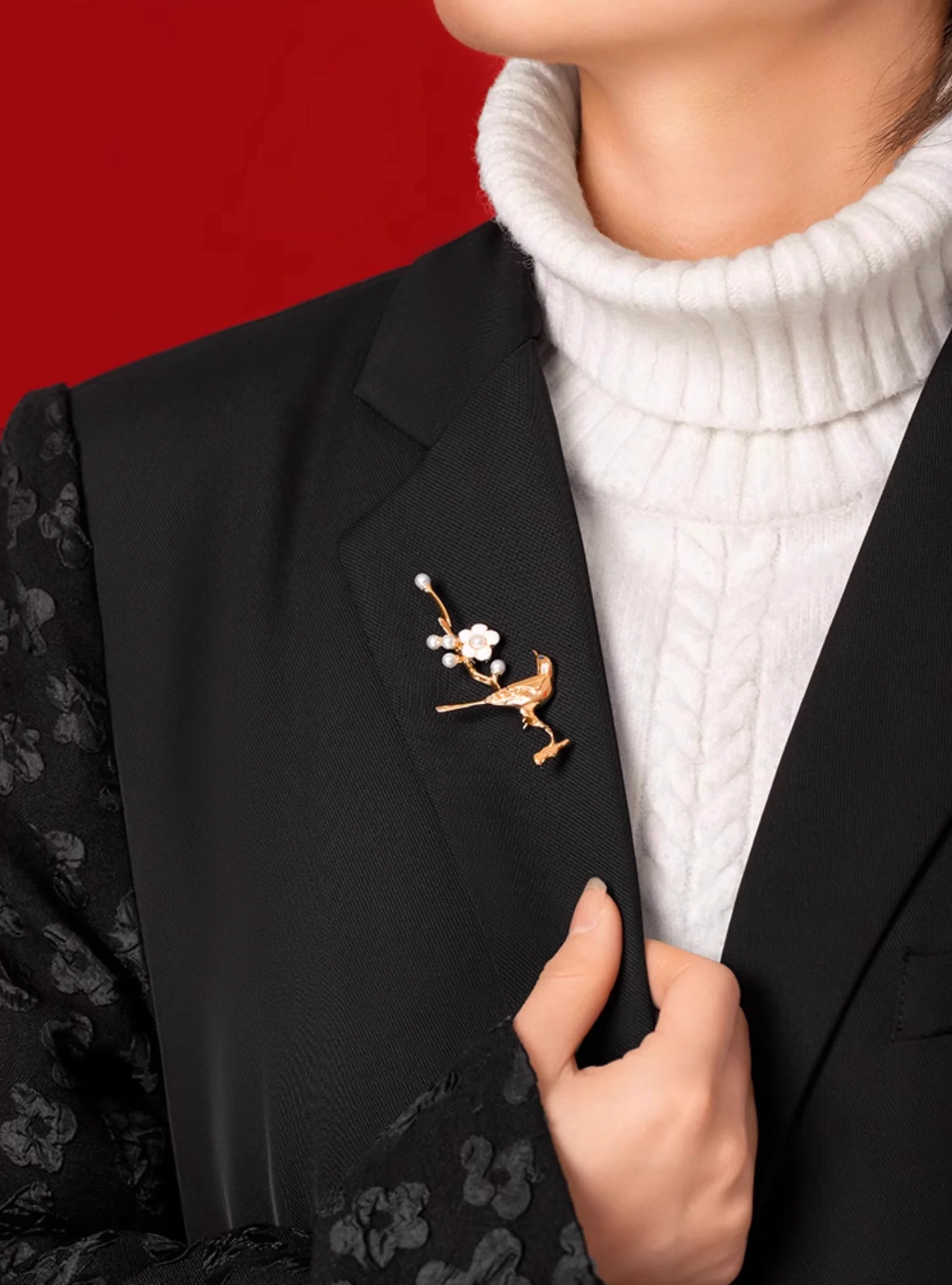 Plum Blossom & Bird Brooch Gift Set - Image 5