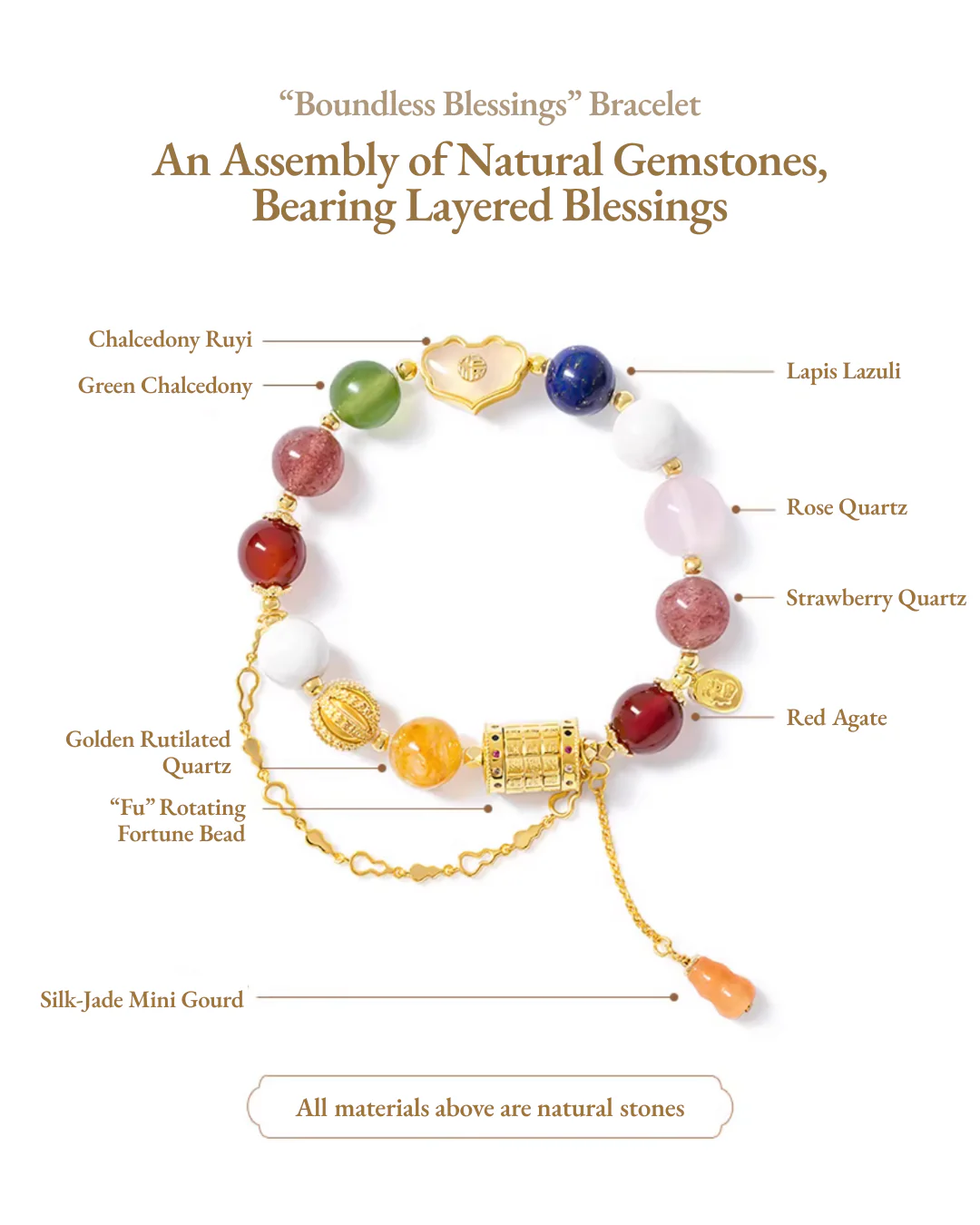 Ruyi Natural Gemstones Bracelets - Image 10