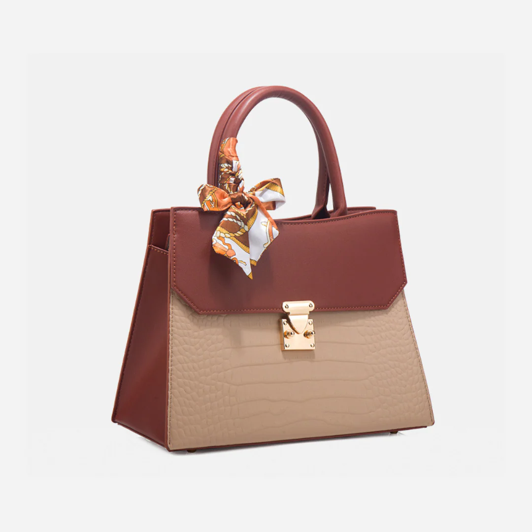 Tang Red 29 Crocodile-Embossed Tote - Image 11