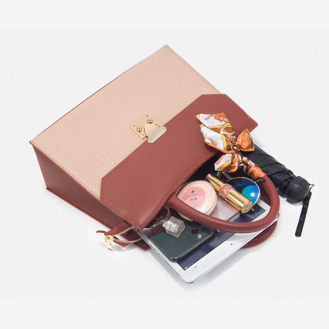 Tang Red 29 Crocodile-Embossed Tote - Image 14