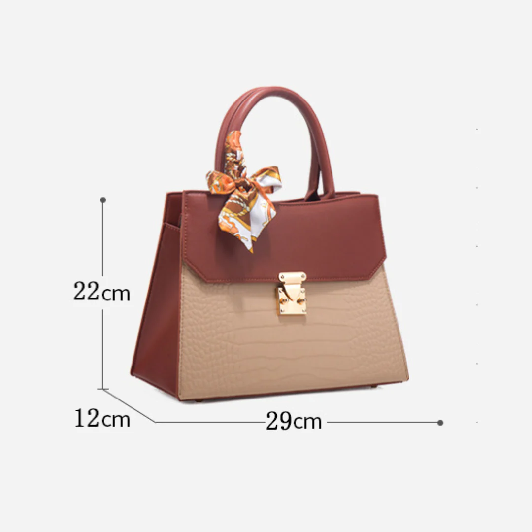 Tang Red 29 Crocodile-Embossed Tote - Image 15