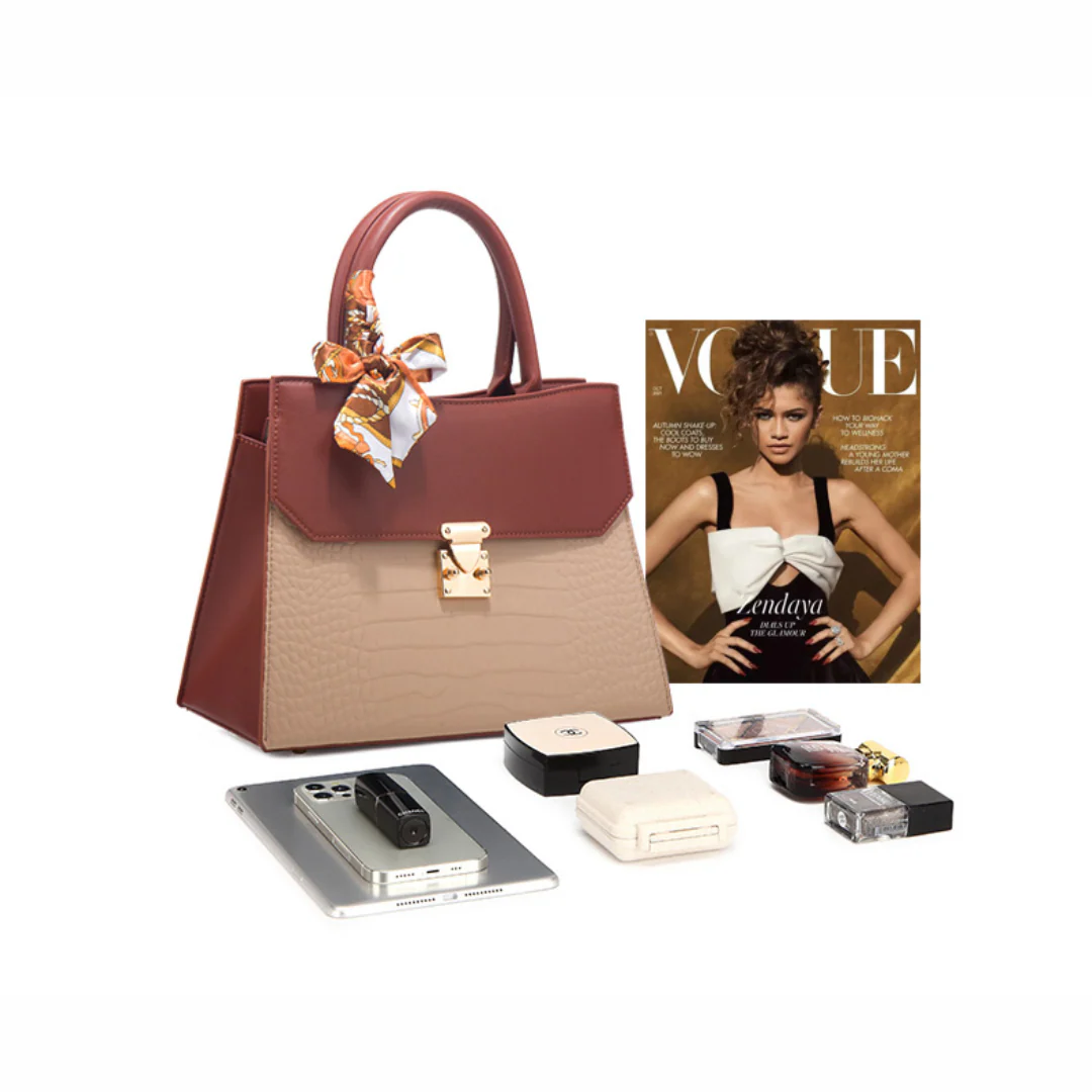 Tang Red 29 Crocodile-Embossed Tote - Image 17