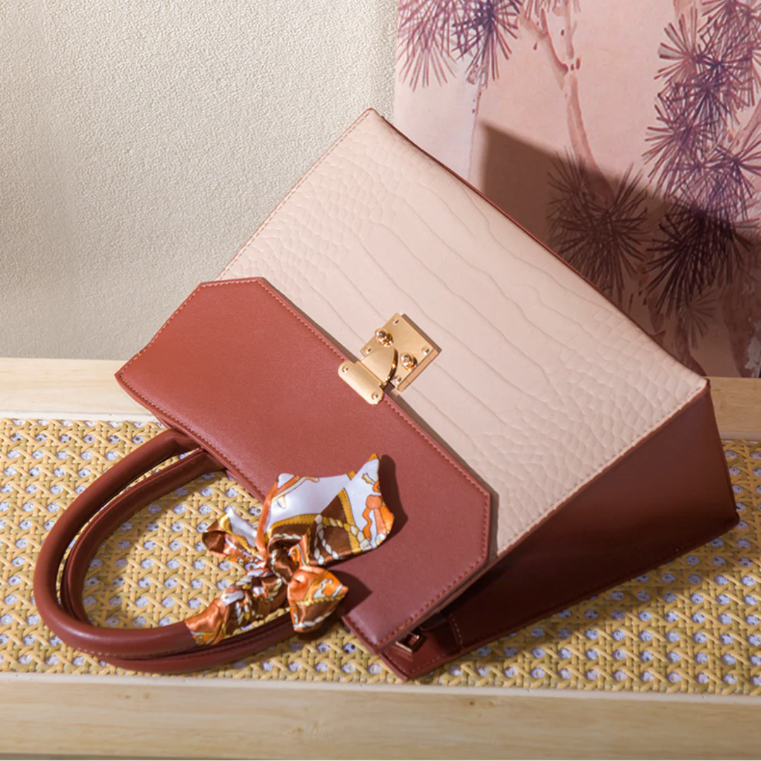 Tang Red 29 Crocodile-Embossed Tote - Image 9