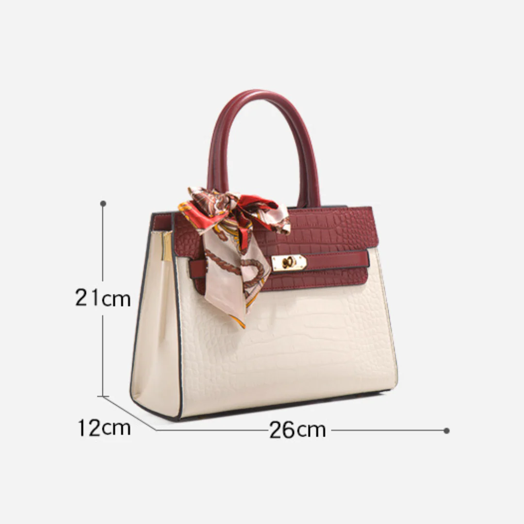 Tang Red 26 Crocodile-Embossed Tote II - Image 11