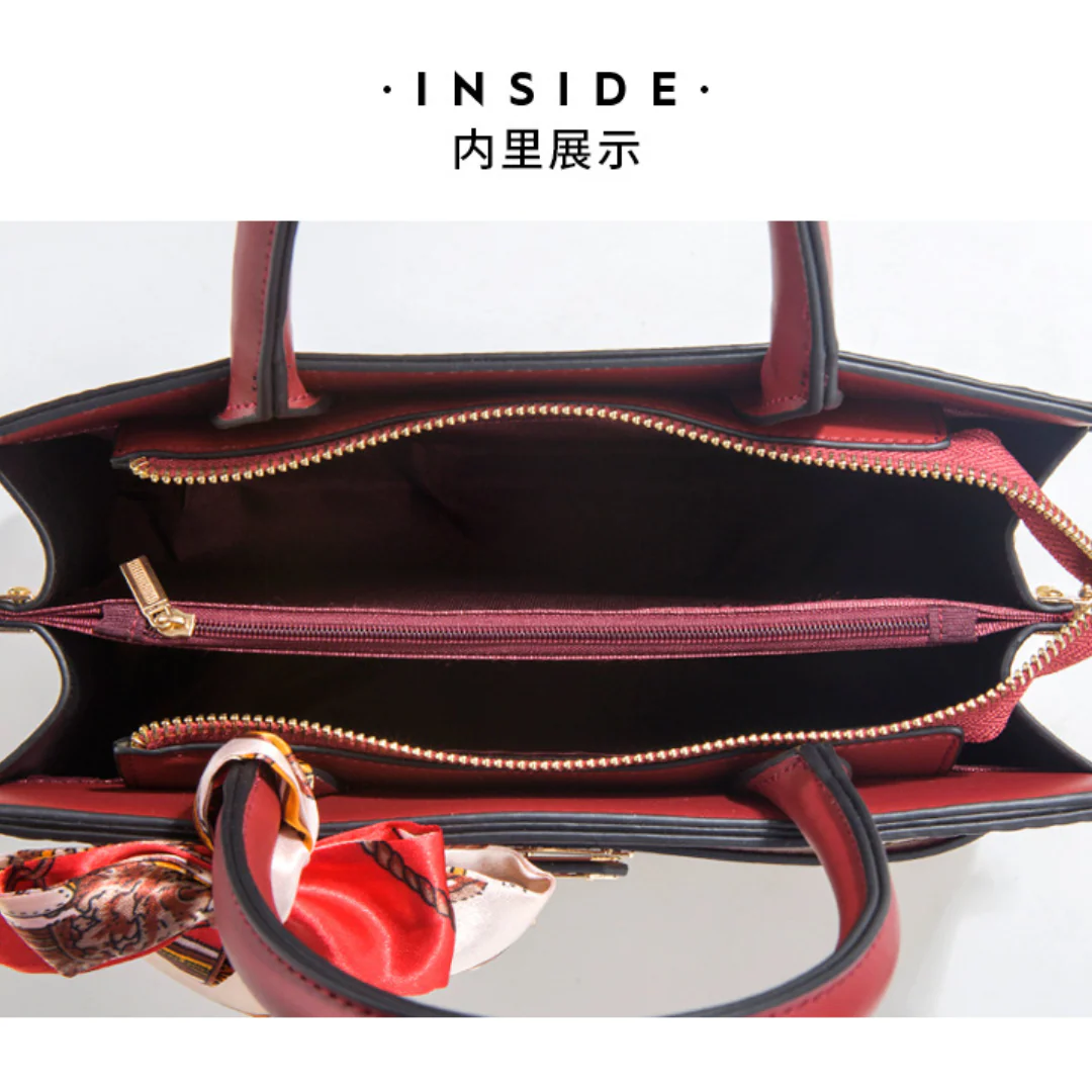 Tang Red 26 Crocodile-Embossed Tote II - Image 13