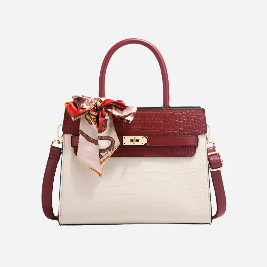 Tang Red 26 Crocodile-Embossed Tote II - Image 14