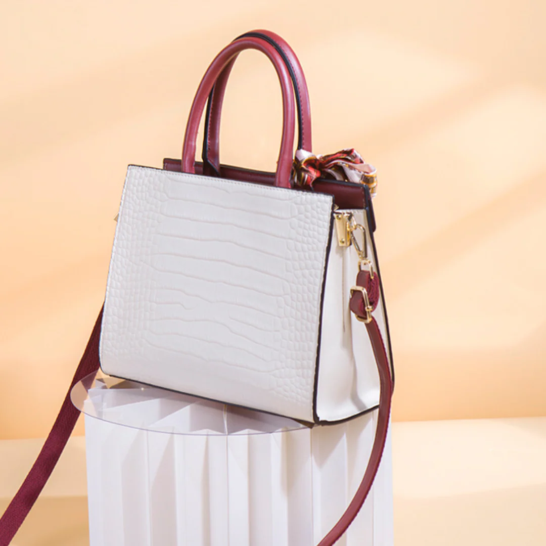 Tang Red 26 Crocodile-Embossed Tote II - Image 8