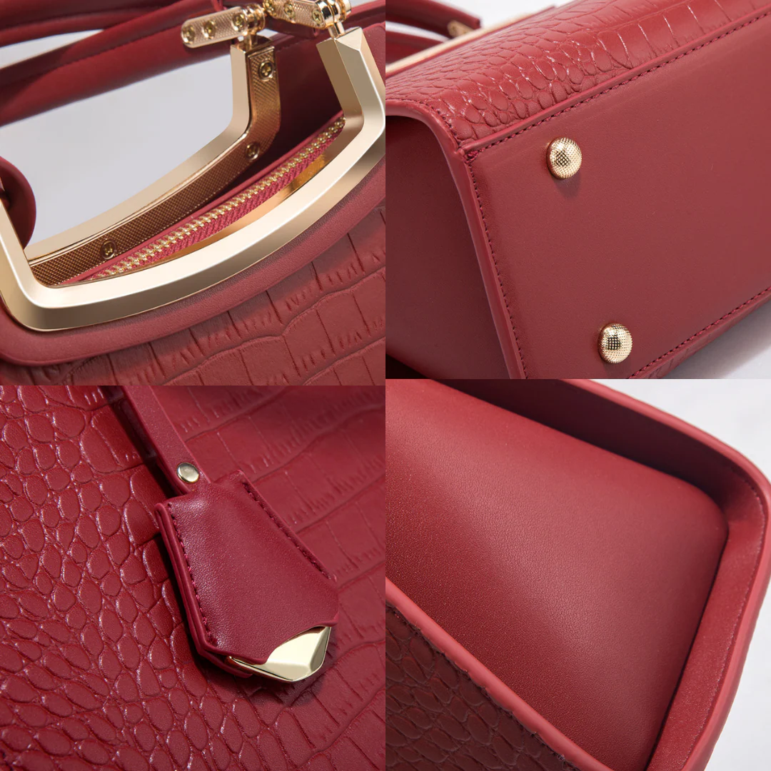 Tang Red 29 Crocodile-Embossed Tote III - Image 8