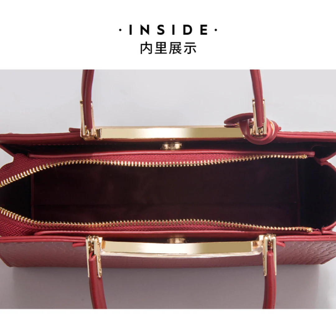 Tang Red 29 Crocodile-Embossed Tote III - Image 9