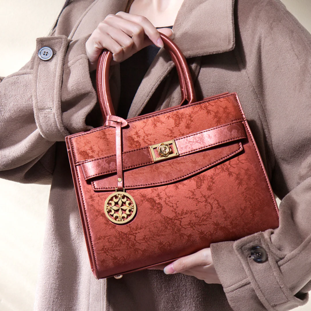 Tang Red 27 Silk Tote Bag - Image 6