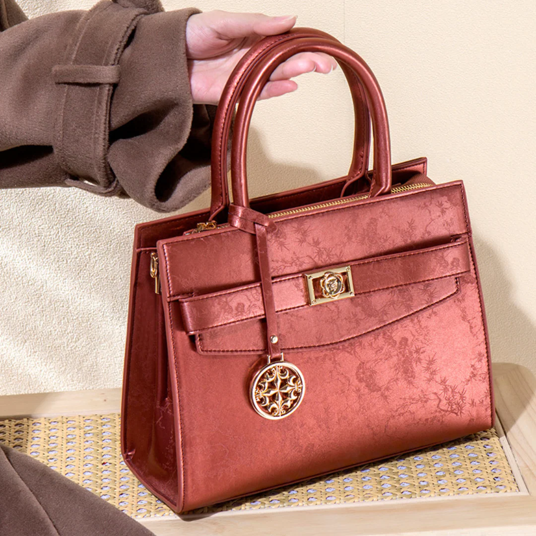 Tang Red 27 Silk Tote Bag - Image 8