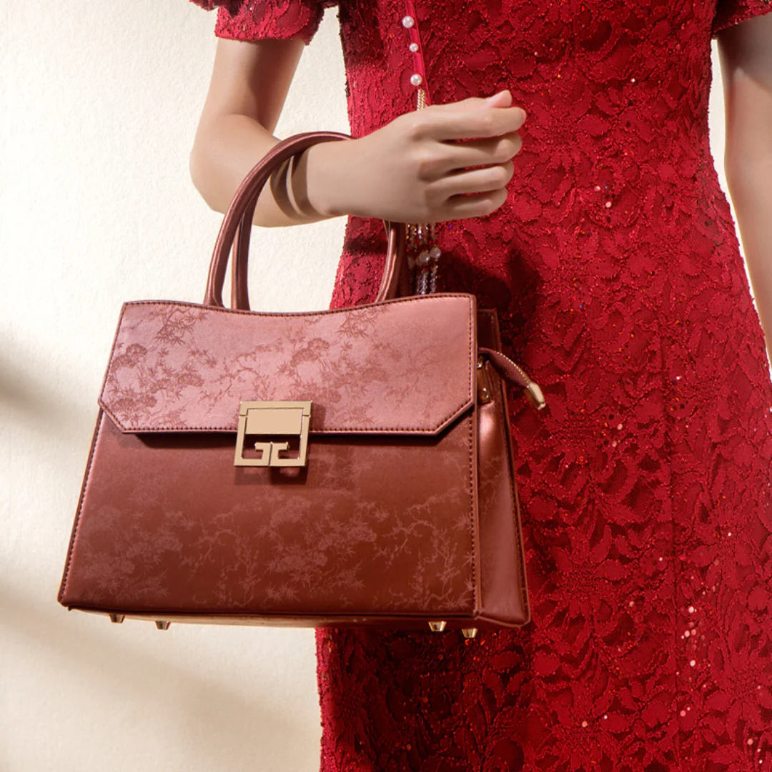 Tang Red 29 Silk Tote Bag II - Image 3