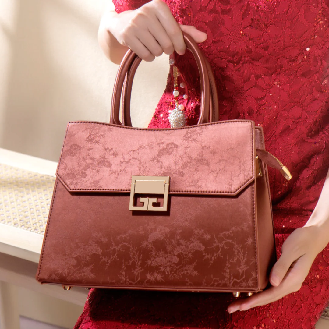 Tang Red 29 Silk Tote Bag II - Image 4